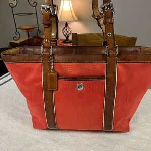 Coach Y2K Vintage Fabric Signature Gallery Tote